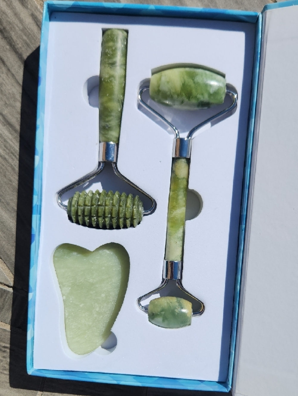 Jade Kimkoo 100% Natural Derma Roller Three Piece Set - Beauty Tools